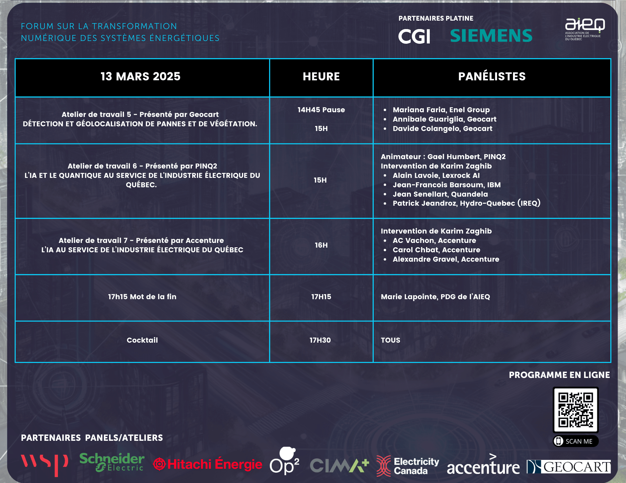 Image Notre programme complet pour notre Forum sur la transformation numérique des systèmes énergétiques